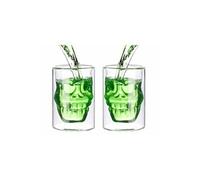Cucina Dimodena 2 verres à double paroi ''Tête de Mort'' - 40 cl