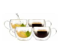 Cucina Dimodena : 4 tasses double paroi - Café long ou thé G