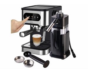 Cucina Dimodena Machine à expresso porte-filtre avec mousseur à lait et réservoir à lait