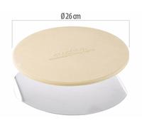 Cucina di Modena Pierre à pizza pour cuisson au barbecue - Ronde, 26 cm
