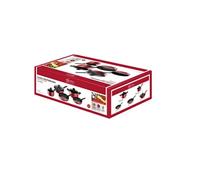 Lagostina Cuisine méditerranéenne Set de poêles antiadhésives en aluminium, 8 pièces, batterie casseroles induction, gaz et four, indicateur de cuisson thermo-Signal, poignées ergonomiques en Bakelite