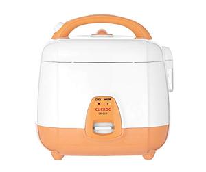 Cuckoo CR-0331 Cuiseur à riz électrique basique et chauffe-riz, pot intérieur antiadhésif, fabriqué en Corée, 3 tasses, blanc/orange