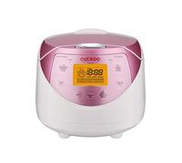 CUCKOO CR-0631F Micom Cuiseur à riz 6 tasses (non cuit)/12 tasses (cuit) avec pot intérieur antiadhésif, 7 modes de menu, écran LCD, technologie Fuzzy Logic, nettoyage automatique (blanc/rose)