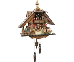 Cuckoo-Palace Pendule à Coucou Quartz-Mouvement Chalet-Style 42cm