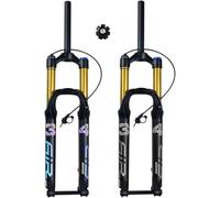 CUCKQUIC Fourche à Suspension pneumatique pour VTT 26/27,5/29 Pouces, débattement de 140 mm, axe traversant 15 x 100 mm, Pivot Droit 1-1/8", Fourche de Remplacement XC/AM Gold Remote,29in