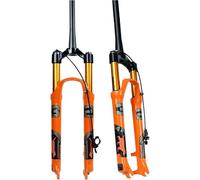 CUCKQUIC Fourche à Suspension pneumatique pour VTT 26, 27,5 et 29 Pouces, Fourche Avant à Blocage Rapide, débattement 100/120/140 mm, Pivot Droit/Conique, Frein à Disque B-Tapered,26"-140