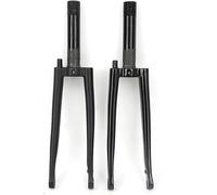 CUCKQUIC Fourche Avant en Fibre de Carbone avec Frein à Disque de 74 mm pour pneus 16" 13/8, 114 et 355, kit de réparation léger (240 g) pour vélo de Route/cyclotourisme Pliable Glossy Black