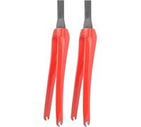 CUCKQUIC Fourche Avant Rigide de vélo de Route en Fibre de Carbone 700C, 28,6 mm, Tube Droit 1-1/8", Tube Conique 1-1/2", Frein C à dégagement Rapide 9 x 100 mm F,Tapered