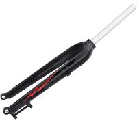 CUCKQUIC Fourche Rigide pour VTT/Vélo de Route en Alliage d'aluminium, axe traversant 100 mm (1-1/8"), Filetage 28,6 mm, Tube Droit sans Filetage, Frein à Disque, Fourche Avant VTT ultralégère. D