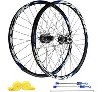 CUCKQUIC Paire de Roues VTT 26/27,5/29 Pouces, Freins à Disque, Jantes Aluminium 32 Trous et moyeux HG, Roue Avant 100 x 9 mm / 135 x 10 mm, Roues arrière compatibles 7-12 Vitesses F,27.5in