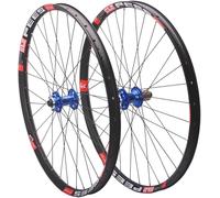 CUCKQUIC Paire de Roues VTT Boost compatibles Freins à Disque - Axe traversant Avant 15x110 mm, axe traversant arrière 12x148 mm, Jante 32 Trous, Compatible Cassette HG 7-12 Vitesses A,26in