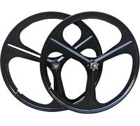 CUCKQUIC Paire de Roues VTT en magnésium 20/24/26/27,5/29 Pouces, Jeu de 3 Rayons, Jantes et Roues Avant et arrière 100 x 135 mm pour Freins à Disque 6-9 Vitesses D,24in