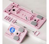 CUCKQUIC Pilates Reformer Compact, Équipement Pilates À Domicile, Ensemble De Machines Pilates Pliables pour Le Modelage du Corps, avec Minuteur Et Saut Automatique Pink