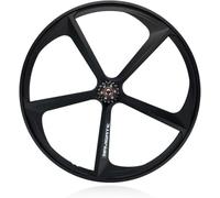 CUCKQUIC Roues 700C Noires à 5 Rayons pour vélo Fixie, Jantes en magnésium 100/120 mm, Freins V-Brake, compatibles avec vélos de Route 23-28C. Rear