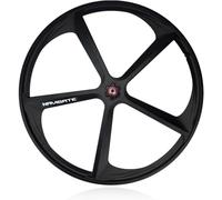 CUCKQUIC Roues 700C Noires à 5 Rayons pour vélo Fixie, Jantes en magnésium 100/120 mm, Freins V-Brake, compatibles avec vélos de Route 23-28C. Front