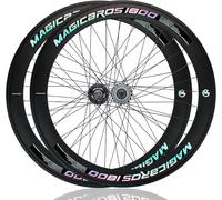 CUCKQUIC Roues de vélo à pignon Fixe 700C en Alliage d'aluminium, monovitesse, pour vélo de Route. Roues Avant et arrière 100/120 mm, Freins V-Brake, 32 Trous, Hauteur 40/60 mm. Front+Rear,60mm