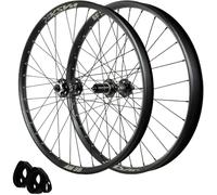 CUCKQUIC Roues VTT 26/27,5/29 Pouces | Jante 35mm 32 Trous | Freins à Disque | Moyeu Boulonné 135mm | Compatible Cassette 7-12 Vitesses | Dirt Jump, Cross-Country et All Mountain Thru AXLE,27.5in