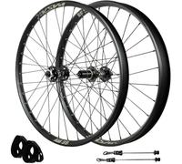 CUCKQUIC Roues VTT 26/27,5/29 Pouces | Jante 35mm 32 Trous | Freins à Disque | Moyeu Boulonné 135mm | Compatible Cassette 7-12 Vitesses | Dirt Jump, Cross-Country et All Mountain QR,24in