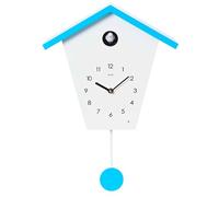 Cuco Clock Coucou à Pendule 37,5 x 23 x 11,4cm Blanc/Bleu