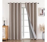 CUCRAF Lot de 2 Panneaux de Rideaux 100% occultants à Isolation Thermique avec œillets pour Chambre à Coucher et Salon, 132 x 213,4 cm, Texture Douce