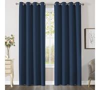 CUCRAF Lot de 2 rideaux occultants à isolation thermique - 116,8 x 228,6 cm - Rideaux occultants décoratifs à œillets pour chambre d'enfant, chambre d'enfant et porte - Bleu marine