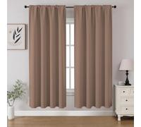 CUCRAF Lot de 2 Rideaux occultants avec Passe-Tringle pour Chambre à Coucher et Salon - Rideaux de fenêtre isolés Thermiques avec Passe-Tringle (132 x 160 cm (l x L) - Kaki