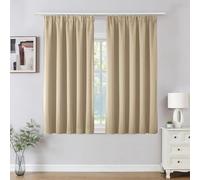CUCRAF Rideau Occultant Lot de 2 Panneaux H145 x B140 cm Thermiques Isolant Anti Froid et Chaleur pour Chambre Salon Cuisine