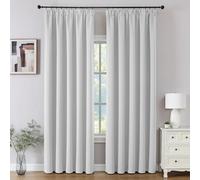 CUCRAF Rideau Occultant Lot de 2 Panneaux H245 x B140 cm Thermiques Isolant Anti Froid et Chaleur pour Chambre Salon Cuisine