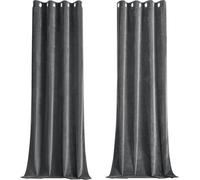 CUCRAF Rideau Occultation Thermiques Velours Pessimiste 140 x 245 LxH 2 Pièces Luxurious Rideaux Opaque Anti Froid et Chaleur À Oeillets,Décoration Salon Chambre Moderne