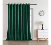 CUCRAF Rideau Occultation Thermiques Velours Vert 1 Pièces Luxurious Rideau Opaque Anti Froid et Chaleur À Oeillets,Décoration Salon Chambre Moderne Format Personnalisé