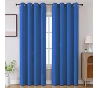 CUCRAF Rideaux occultants à Isolation Thermique avec œillets pour Chambre à Coucher et Salon, 2 Panneaux, 132,1 x 213,4 cm, Bleu foncé
