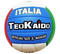 CUCUBA Ballon de Volley Beach Volley Power Modèle avec Scudetto Tricolore Italie (Blanc Rouge Vert) pour entraînement ou match Diamètre 21 cm