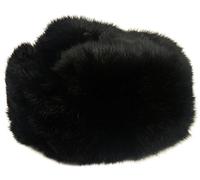 CUCUBA® Chapeau DE Fourrure Ushanka Unisex DE Lapin Original Russia Trapper Bonnet Couleur Noir - IDÉE Cadeau (Taille: 58 (Size L))