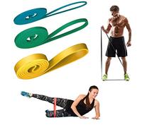 CUCUBA Lot de 3 bandes élastiques de résistance pour fitness Crossfit entraînement pour hommes et femmes 5-15-25 kg