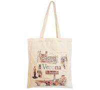 CUCUBA Sac en coton avec deux poignées design Italie Vérone Giulietta et Romeo Monuments conçus pour les dépenses et les loisirs 42 x 38 cm