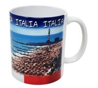 CUCUBA Tasse en céramique design artistique Jesolo avec photo plage pour petit déjeuner goûter 36cl