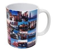 CUCUBA Tasse en céramique design artistique Venise avec photos Monuments et attractions les plus célèbres pour le petit déjeuner goûter 36cl