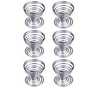 CUCUFA 6 pcs Tasse d'oeuf à œuf en métal de métal Plaque de Stockage Rack Rack