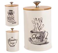CUCUFA Ensemble de Contenant de café et de Sucre 3 pc
