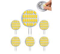 CucuGo G4 Étincelles LED 3W, Équivalent Halogène 30W, Blanc Naturel 4000K, 400LM, AC/DC 12V-24V, non Gradable, Ampoules Bi-pin G4 pour Armoires, Lustres, Camping-cars, 6 Pièces