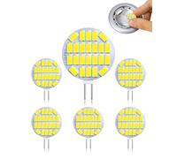 CucuGo Lot de 6 ampoules LED G4 3 W AC/DC 12 V-24 V G4 400 lm Blanc froid 6500 K Équivalent à halogène 30 W Ampoules bi-broches G4 non réglables pour armoires, lustres, camping-car, faisceau à 360