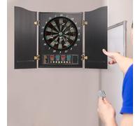 CuCummoo Armoire électronique Cible de fléchettes, Jeu de fléchettes décoratives Armoire, Armoire Cible de fléchettes avec12 fléchettes & 88 têtes de fléchettes pour Les fêtes et Les soirées de Jeux