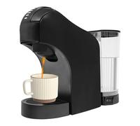 CuCummoo Machine à café à capsules, avec eau de 0,6 l, 7 niveaux d'eau, 1400 W, compatible avec de nombreux types de capsules, pour le bureau à domicile