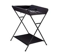 CuCummoo Table à langer pour baignoire - Avec motif girafe - Ceinture de sécurité et compartiments de rangement - Ne contient pas de roues - Hauteur non réglable : 80 x 57 x 96 cm - Noir