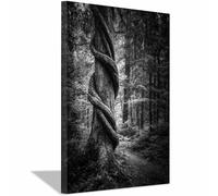 CUDAOO De Mode Vintage Affiche Noir Murale Arbre entrelacé de vigne Tableaux Pour Salon Moderne le salon Bureau du corridor Decoration à La Maison(Noir et blanc)-70x100cm Encadrée