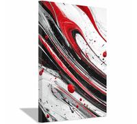 CUDAOO De Mode Vintage Affiche Noir Murale Le liquide forme des boucles comme des perles Tableaux Pour Salon Moderne le salon Bureau du corridor Decoration à La Maison(Noir et blanc)-60x90cm Encadrée