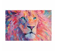 CUDAOO Impression sur Toile Lion Abstrait Lions pour la maison, le salon, la chambre à coucher(polychrome169)-40x60cm Sans cadre