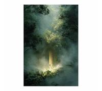 CUDAOO impressions de posters d'Halloween Décoration murale Dark Academia Porte des Royaumes Secrets pour décorer les salons, les bibliothèques,chambres(blackish green200)-40x60cm Sans cadre