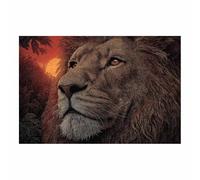 CUDAOO Lion peinture murale sur toile Lions du Crépuscule Pensées pour Le Bureau à Domicile Décoration Moderne(Khaki189)-70x100cm Sans cadre