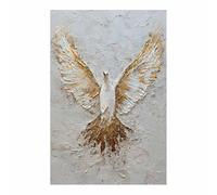 CUDAOO Peinture Sur Toile Tableau Ailes Ailes Affiches et Gravures, S'applique à Tableau Decoration Murale Chambre Salon Maison Deco Cuisine(Beige)-70x100cm Sans cadre